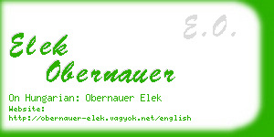 elek obernauer business card
